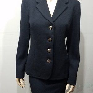 ST JOHN Basics Blazer Skirt Suit